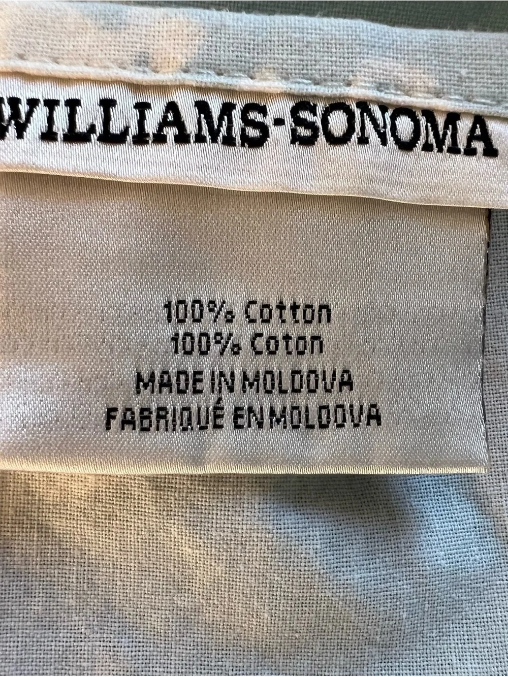 Williams Sonoma Blue and Brown Bunny Cotton Napkin Set 4 pc